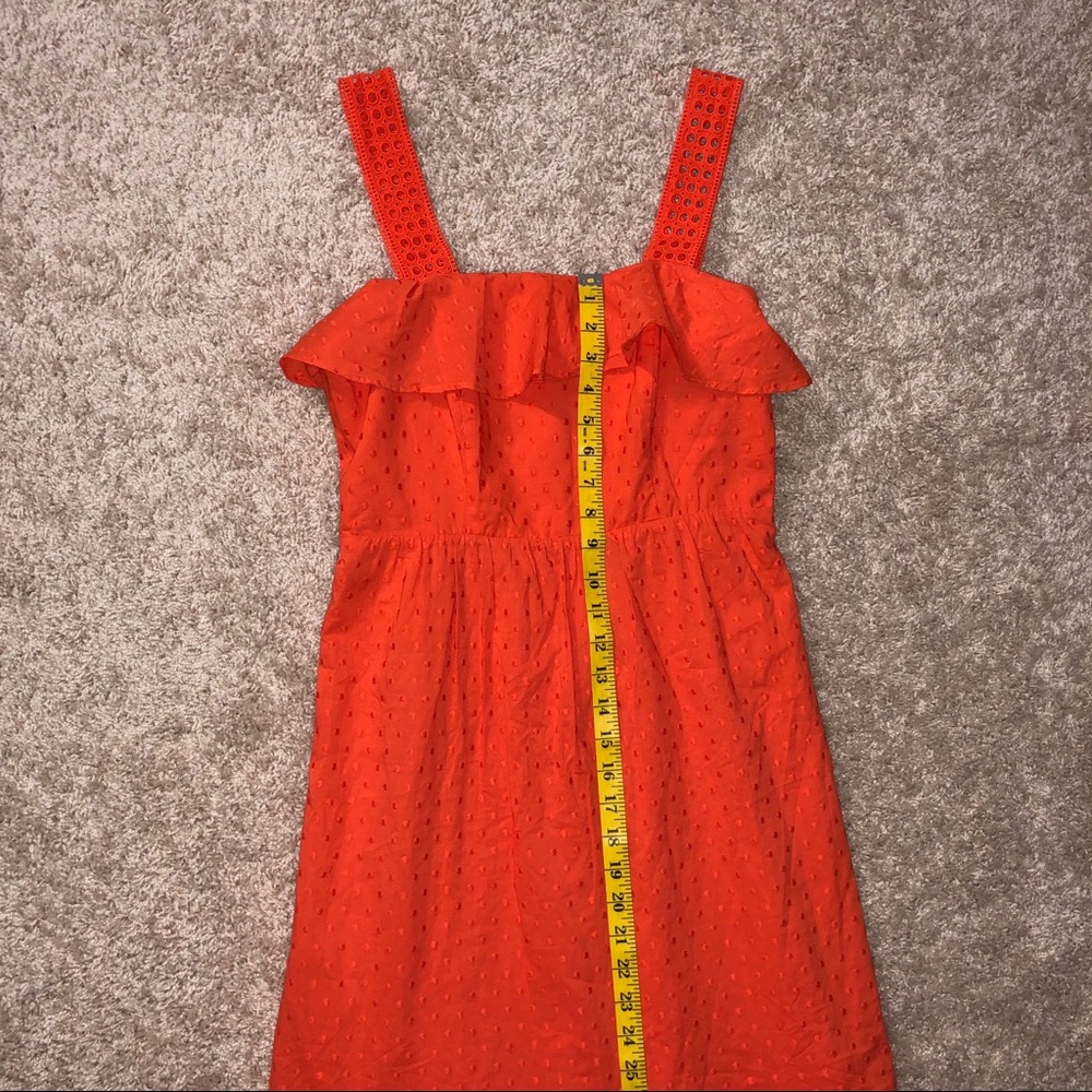 J Crew Ruffle Eyelet Dress - Picture 5 of 9